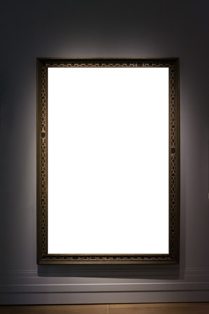 Art Museum Frame Vintage Ornate Painting Picture Blank Clipping Path Isolated Beautifulの写真素材