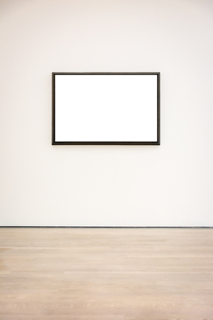 Modern Art Museum Frame Wall Clipping Path Isolated White Vector Illustration Templateの写真素材