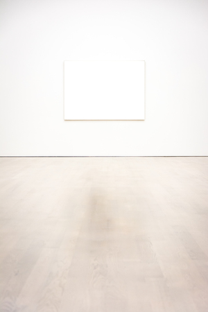 Modern Art Museum Frame Wall Clipping Path Isolated White Vector Illustration Templateの写真素材