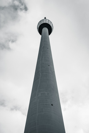 Stuttgart TV Tower Fernsehturm Monochrome View Germany Building Architecture Landscapeのeditorial素材