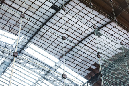 Metal modern Glass Wall Windows Shapes Textures Architecture Indoors Building Squares Reflection...