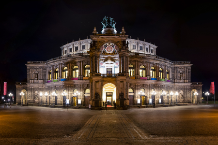 Dresden Opera House Staatsoper Beautiful Architecture Culture Monument Music Venue Germany Europeのeditorial素材