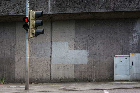 Crosswalk Background Red Light Concrete City Urban Sceneの写真素材