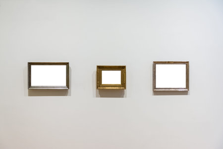 Blank Art Museum Isolated Painting Frame Decoration Indoors Wall White Template