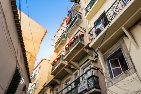 Lisbon Portugal Alfama European Historic Location Vacation Destination Landscape Old Townの写真素材