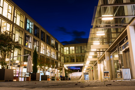 Killesberghoehe Neighborhood Apartment Complex Expensive Modern Architecture Living Area Killesberg Park Stuttgart Germany Silent Night Real Estate Development October 29 2017のeditorial素材