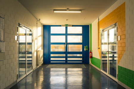 Hochschule der Medien Print Faculty Exit Building Interior Leaving Educational Institution Media...