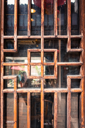 Chinese Traditional Wooden Doorの写真素材