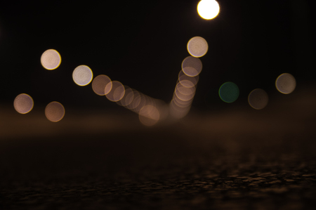 Defocused Bright Light at Nightの写真素材