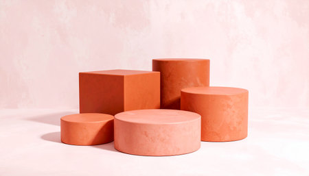 Podium, pedestal or platform for product presentation in minimal styleの素材