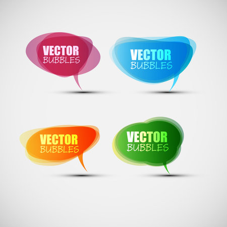 EPS10 Set of Colorful Bubbles for Speech Vector Designのイラスト素材