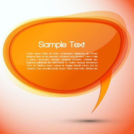 EPS10 Orange Speech Bubble Vector Designのイラスト素材