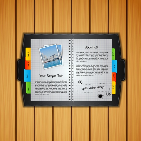 Detailed Copy-book Vector Templateのイラスト素材