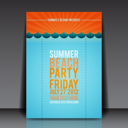 Summer Beach Party Flyer  のイラスト素材