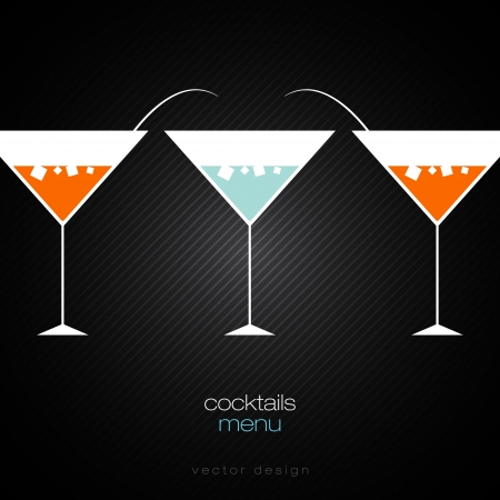 Cocktails Menu Card Design Templateのイラスト素材
