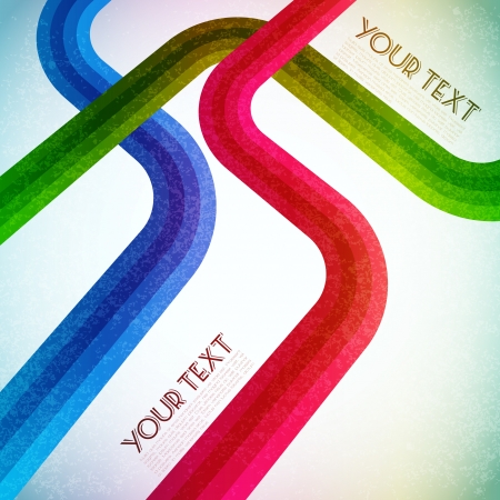illustration of colorful 3d lines on abstract backgroundのイラスト素材