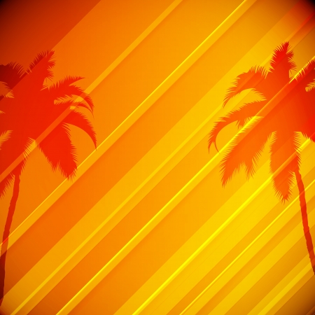 Tropical Background with Palm Trees  のイラスト素材