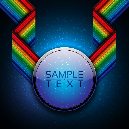 3D Abstract Rainbow Disco Background with stars and linesのイラスト素材