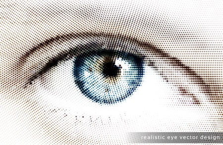 Realistic Eye  Design -Dots Illustrationのイラスト素材
