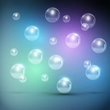 Realistic Bubbles  Abstract Backgroundのイラスト素材