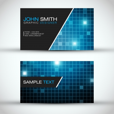 Blue Modern Business Card Setのイラスト素材