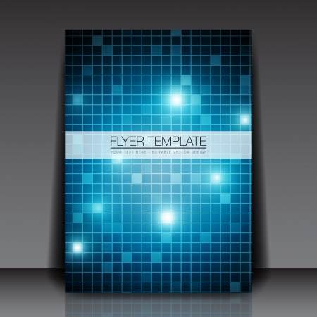 Blue Squares - Flyer Templateのイラスト素材