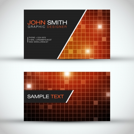 Orange Modern Business Card Setのイラスト素材