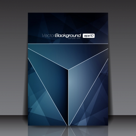 Blue 3D Triangle Concept - Business Flyer Template Designのイラスト素材