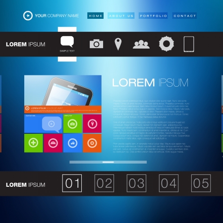 Modern Website Template   Creative Media Design のイラスト素材