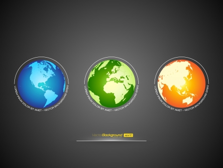 Set of Globe のイラスト素材