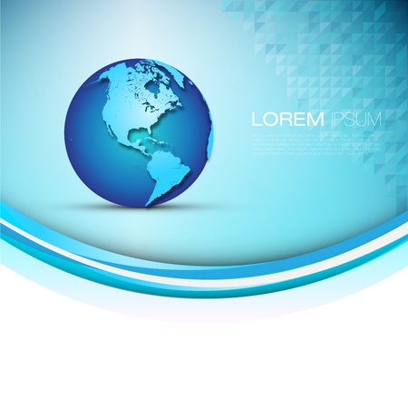 3D Globe Illustration   Modern Elegant Business Layout   のイラスト素材