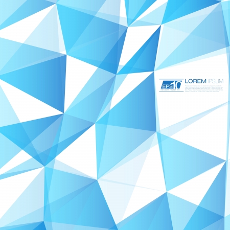 Blue Abstract Triangles Vector Background   EPS10 Business Layoutのイラスト素材