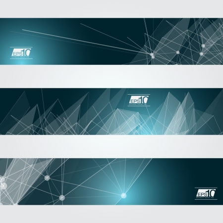 Abstract Blue Geometric Headlines のイラスト素材