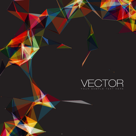 Abstract mesh background with circles, lines and shapes | EPS10 Futuristic Designのイラスト素材