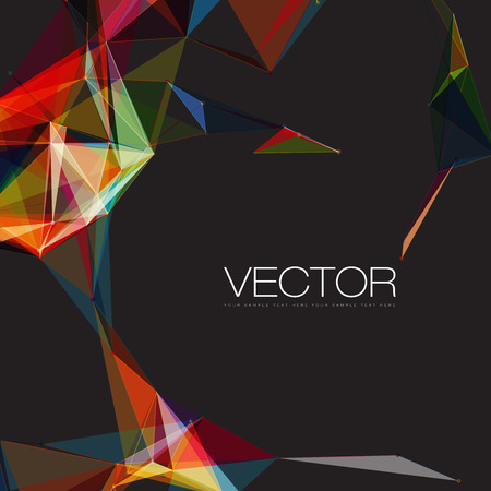 Abstract mesh background with circles, lines and shapes | EPS10 Futuristic Designのイラスト素材