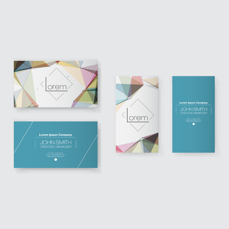 Abstract Business Card Template Set | Modern Vector Designのイラスト素材
