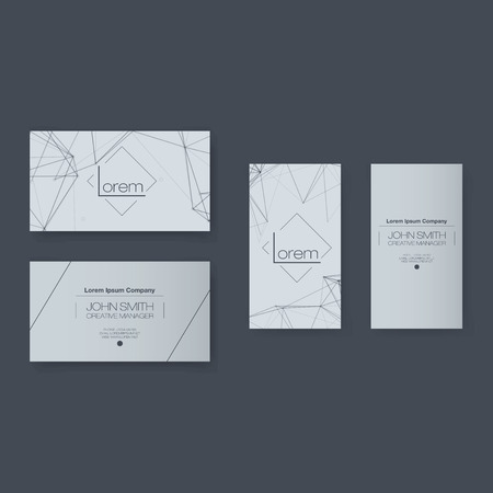 Abstract Business Card Template Set | Modern Vector Designのイラスト素材