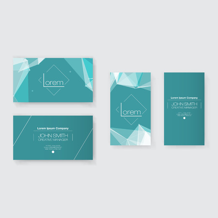 Abstract Business Card Template Set | Modern Vector Designのイラスト素材