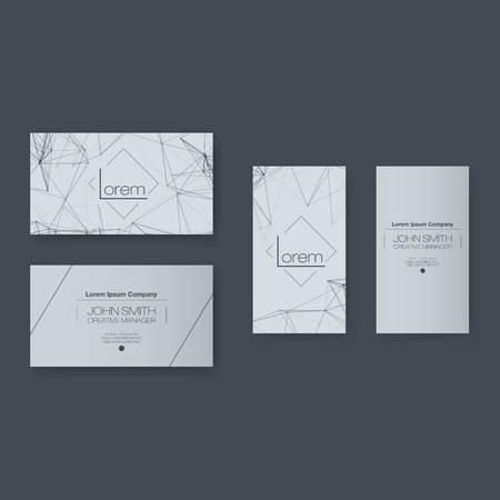 Abstract Business Card Template Set | Modern Vector Designのイラスト素材