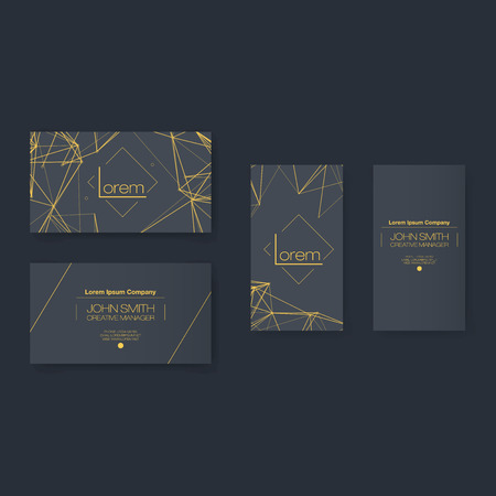 Abstract Business Card Template Set | Modern Vector Designのイラスト素材