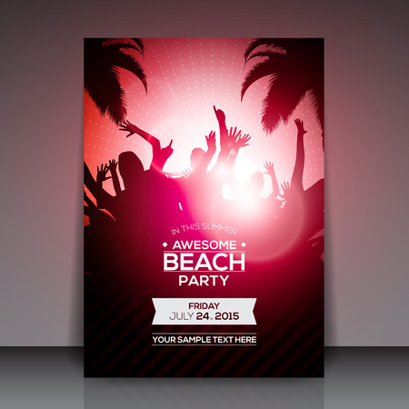 Summer Beach Party Flyer - Vector Designのイラスト素材