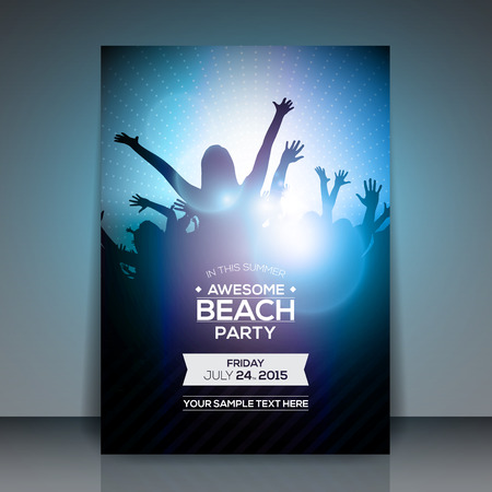 Summer Beach Party Flyer - Vector Designのイラスト素材