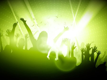 Party People in Club  Vector Background  EPS10 Editable Designのイラスト素材