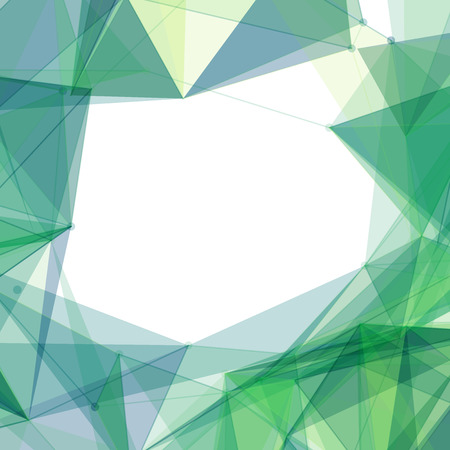 Green Mesh Shapes Frame Vector Background Designのイラスト素材