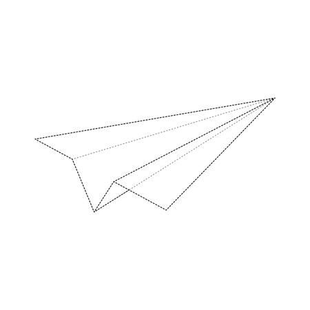 Dashed Lines Minimal Airplane Designのイラスト素材