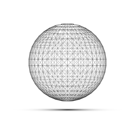 Minimal Black and White 3D Globe | EPS10 Design Layout for Your Businessのイラスト素材