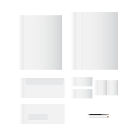 Blank White Stationery Template Design for Your Business | Modern Vector Designのイラスト素材