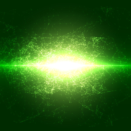 Flash Abstract Space Background with Polygonal Connecting Dots and Lines | EPS10 Vector Illustrationのイラスト素材