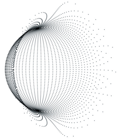 Black Sphere - Abstract Grid Globe -のイラスト素材
