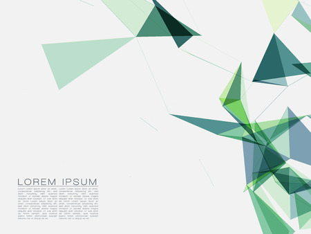 Green and Blue Abstract Shapes on White Background | EPS10 Futuristic Designのイラスト素材